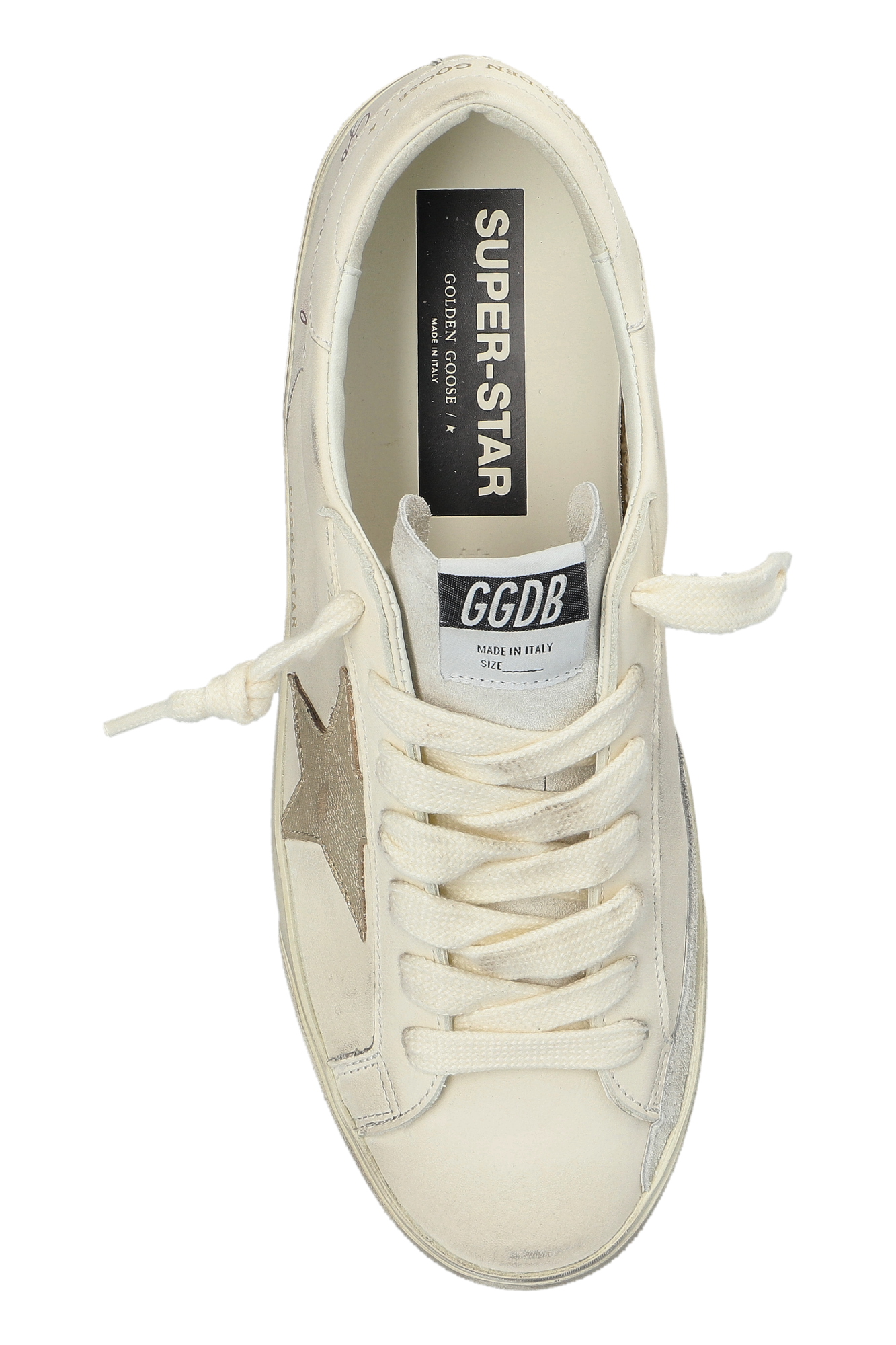 White 'Super-Star half foxing front and' sports shoes Golden Goose